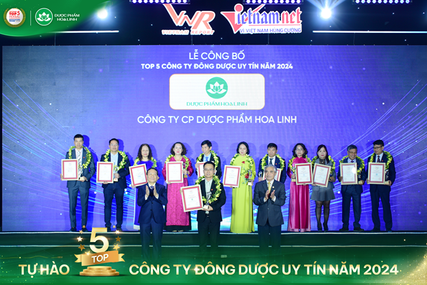 Dược Phẩm Hoa Linh giữ vững vị trí TOP 5  Công ty Đông Dược uy tín 2024